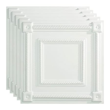 Acoustic Ceiling Products Fasade Coffer - 23-3/4" x 23-3/4" PVC Lay In Tile in Gloss White - PL6100 PL6100